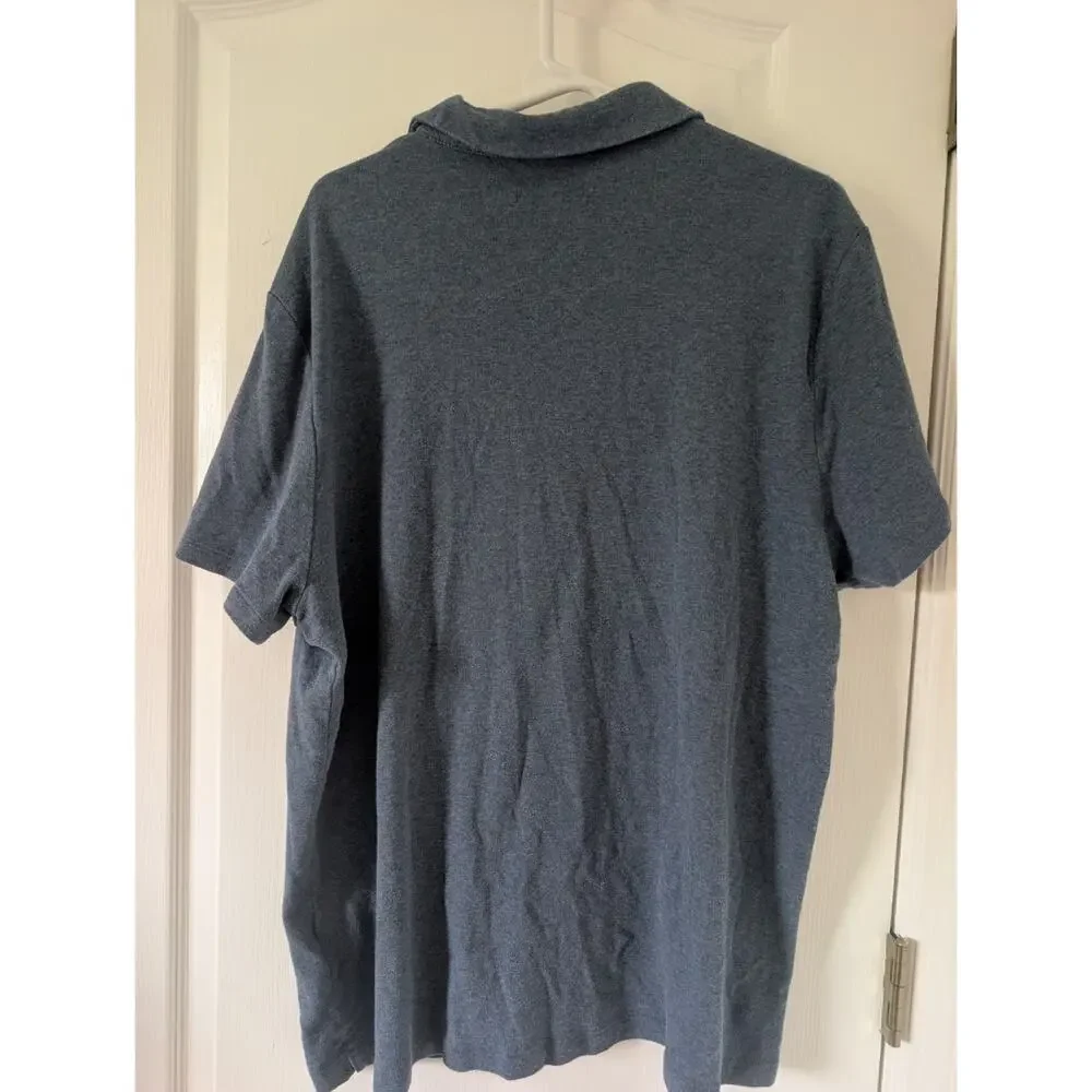 Banana Republic Mens Navy Blue Polo Shirt 100% Cotton Size X Large